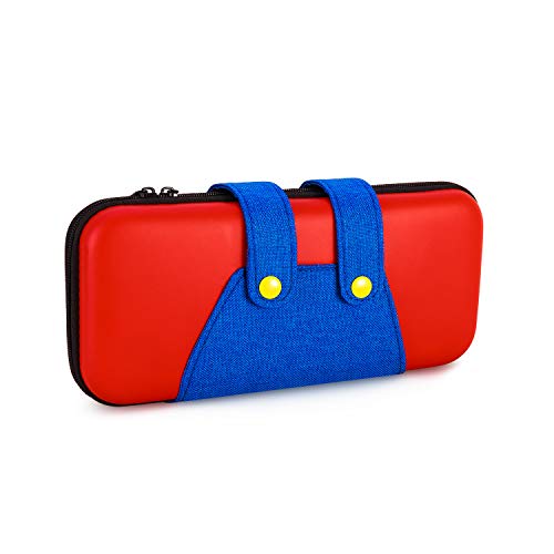 Jingdu Carrying Case Compatible with Nintendo Switch - Protective Hard Shell Portable Travel and Storage Carry Case Bag for Nintendo Switch Console & Accessories,Red - Thumbnail 6