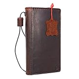 Genuine Full Leather Case for Samsung Galaxy Note 5 Book Pro Wallet cover slim brown Handmade Retro thin DavisCase