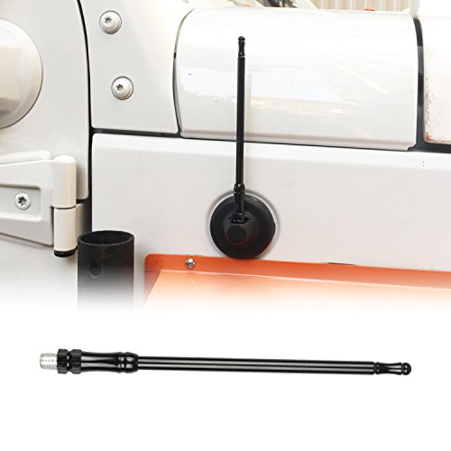 Cartaoo Radio Antenna Replacement 7 inch Aluminum Antenna for 2007-2017 Jeep Wrangler JK & Unlimited(Black)