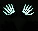N'Ice Caps Boys Glow in the Dark Magic Stretch Gloves 2 Pair Pack (3-6 Years, Skeleton Glows/Neon Yellow)