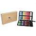 Weirdbeast 48 Art Colored Painting Pencils Set Drawing Pencils Kit + Portable Zippered Black Canvas Pencil Case for Kids/Adult with Sharpener and Coloring Book Gift