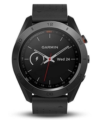 Garmin-Approach-S60-Premium-Gift-Box-Bundle-Includes-Glass-Screen-Protector-PlayBetter-USB-CarWall-Charging-Adapters-Protective-Hard-Case-Golf-GPS-Watch-Ceramic-BezelBlack-Leather-Band