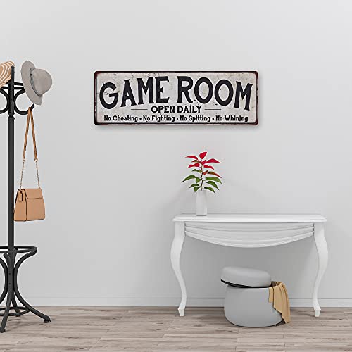 Game Room Sign Vintage Decor Wall Signs Gameroom Decorations Ideas