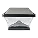 EZSolar QTP7-R2-BK-4 Solar Powered Led Black Metal Post Cap Light (4-Pack)