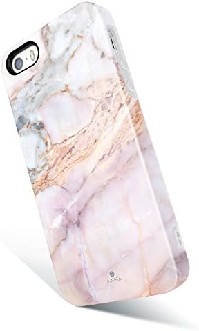 iPhone 5/5s/SE case Marble, Akna New Glamour Series Flexible Soft TPU cover with Fabulous Glossy Pattern for iPhone 5/5s/SE [Marble Texture #17](419-U.S)
