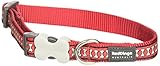 Red Dingo Reflective Red Dog Collar, Medium/Large/20mm