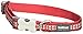 Red Dingo Reflective Red Dog Collar, Medium/Large/20mm