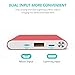 Portable Charger 10000mAh Lightning & Micro-USB Input Power Bank External Battery Pack BENANNA S1 for iPhone X 8 7 6 5 Plus iPad Android Cell Phone Samsung Galaxy Note LG Gopro And More - Red