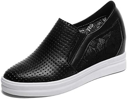 DETAIWIN Womens Wedges Platform Sneakers Breathable Cut Out Comfortable Hidden High Heels Shoes