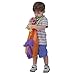 Halloween Toy Assortment Trick or Treat Party Favors Filled in 15 Drawstring Goodie Bags. Set Includes Tattoos Crayons Stampers Erasers teeth fangs frogs balls Rings poppers coil springs