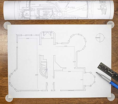 Professional Drafting Dots 500 pcs - Low Tack Pre-Cut Tape - Easy to Use, for Drawing, Blueprint, Artist, Architect