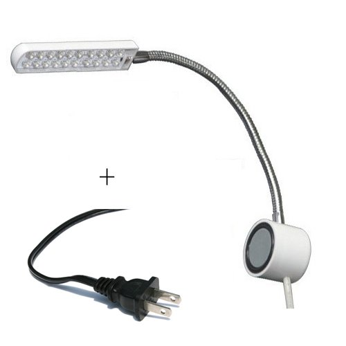 Led-20 Light 220v Magnetic Mounting Base Working Gooseneck Lamp for Home or Sewing Machine
