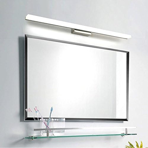 Modern Bathroom Wall Light Mirror Front LED Lighting Waterproof Antifogging LED Tube Bathroom Vanity Light Steel+Aluminum+Acrylic (18W 39.3 inch, Cold White)