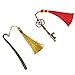 Makhry 100pcs 5 Inch Silky Floss Bookmark Tassels with 2-Inch Cord Loop and Small Chinese Knot for Jewelry Making, Souvenir, Bookmarks, DIY Craft Accessory (Mixed10)