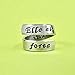 Elle est forte - Hand Stamped Aluminum Spiral Wrap Ring, She is Strong, Proverbs 31:25, Biblical Quote, Bible Verse, Boss Lady, Gift For Women, Sisters Friends, Christmas, Birthday, Graduation