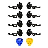 Mango Spot Set of 8 Guitar Hangers Hooks Holders Wall Mount,Go with 2 Free Pick Holders