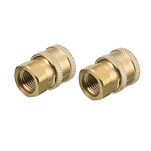 RIDGE WASHER Pressure Washer Coupler, Brass Fittings, 1/4 Inch Quick
