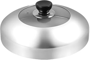Cabilock 10.55 Inch Thickened Tempered Glass Universal Pot Lid Round Pan Cover with Handle Knob for Stockpot Wok Steamer and 