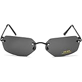 Polarized Matrix Square Rimless Sunglasses men Ultralight