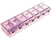 7 Day Push Button Weekly Pill Organizer - Pill Case ∣ Pill Box - Pill Holder ∣ Pill Dispenser and Vitamin Organizer - Pill Box 7 Day by Survive Vitamins, Translucent Purple, Weekly Pill Box Big Size