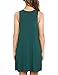 AUSELILY Women's Sleeveless Pockets Casual Swing T-Shirt Dresses (M, Dark Green)