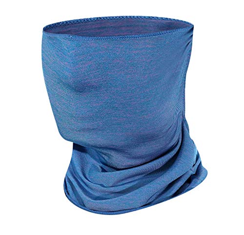 Boolavard Neck Gaiter Face Scarf Mask-Dust, Sun Protection Cool Lightweight Windproof, Breathable Fishing Hiking Running Cycling (Dark Blue)