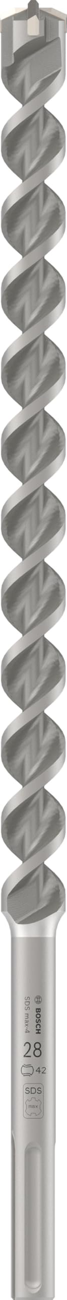 Bosch 1x PRO SDS max-4 Hammer Drill Bit (for Reinforced concrete, Concrete building block, Ø 28,00 mm, Professional Accessory Rotary Hammer Drill)