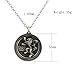 LUREME Vintage Round Lion Pendant Necklace for Fans Costume Jewelry-Antique Bronze (nl005381-2)