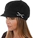 Sakkas Jessica Wool Newsboy Cabbie Hat with Rhinestone Buckle