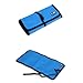 BUBM Travel Electronic Organizer, Portable Universal Wrap USB Cable Bag, Hard Drive Case, Electronics Accessory Organizer (3-Blue)