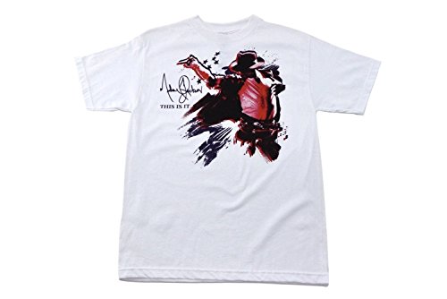 Michael Jackson MJ Splash This Is It White T Shirt Adult Size 2XL