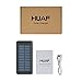 HuaF Solar Charger 24000mAh Power Bank Portable Charger Battery Pack With Dual Recharge Methods By Socket By Light For iPhone, iPad, Tablet, Samsung Galaxy, Android Phone And More