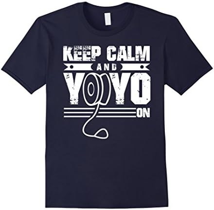 Men's Yoyo Shirt - Keep Calm And Yoyo On Shirt Medium Navy