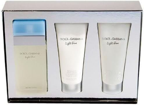 [Bella Bella Boutique] Light Blué Women Gift Set Eau De Toilette Spray 3.3 oz &amp; Body Cream 3.3 oz &amp; Shower Gel 3.3 oz