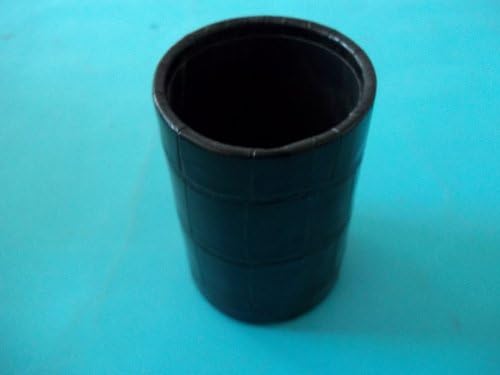 Madison Signatures Pen Cup Holder 2 3/4" Diameter 4" Genuine Leather (Black)