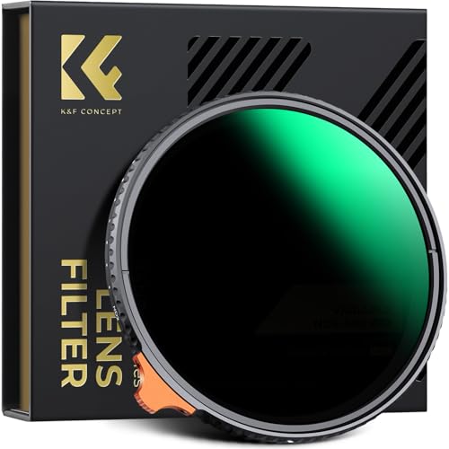 K&F CONCEPT Nano-X 72mm ND Filter Variabler Graufilter ND2-400 (1-9 Stop) Vario ND Filter mit Filtertasche