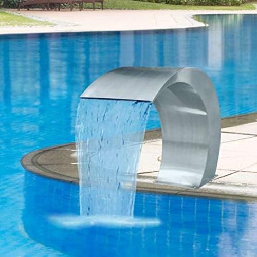 ZHENWOCAI Stainless Steel Pool Accent Fountain Pond Garden Swimming Pool Waterfall Feature Decorative Hardware New