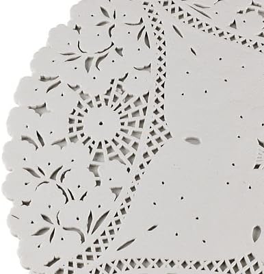 lakeland 80 Assorted Cream Paper Doilies - 4 Designs Circular Oval & Rectangular, Large - Image 4