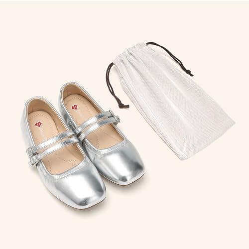 DREAM PAIRS Girls Dress Shoes Ballet Mary Jane Shoes for Wedding Party