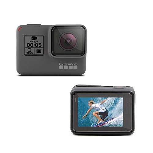 TEELSIN 6pcs Ultra Premium Clear LCD Screen Protector Film + Lens Screen Protector Covers Camera LCD Glass Display Lens Protectors Set (Pack of 6) for GoPro Hero 5 Black Accessory Kit