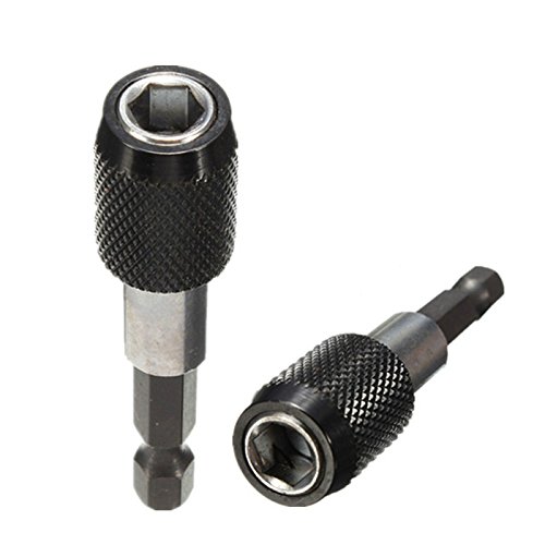 Yosoo Pack of 2 - 1/4" Impact Drive Shank Quick Change Holder Hex Bit Drill Chuck Adapter Magnetic