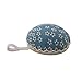 Chris.W Fabric Coated Wrist Wearable Sewing Pin Cushions Needles Pincushions for Handy Needlework DIY Craft, Pack of 2(Red Dot + Blue Flower)