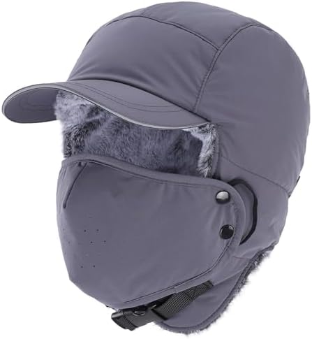 Unisex Winter Trapper Hat with Face Mask Waterproof Ski Snow  display picture 1