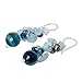 NOVICA Artisan Handmade Cultured Freshwater Pearl Aquamarine Cluster Earrings Unique .925 Sterling Silver Agate Glass Bead White Blue Thailand Scuba Birthstone 'Blue Love'