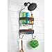 mDesign Bathroom Shower Caddy for Shampoo, Conditioner, Soap, Razors - Bronze