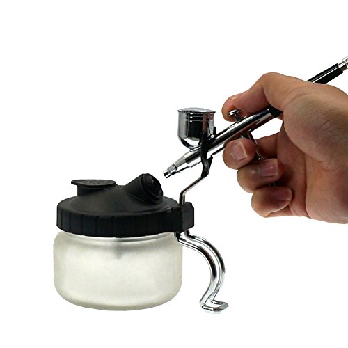 Huphant Airbrush Cleaning Pot Station, Clean Paint Jar Air Brush Holder - Thumbnail 5