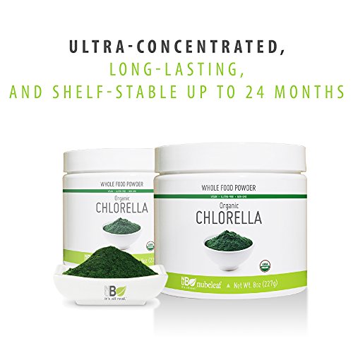 Nubeleaf Chlorella Powder - Non-GMO, Gluten-Free, Raw, Organic, Vegan Source of Chlorophyll, Essential Vitamins & Minerals - Single-Ingredient Nutrient Rich Superfood for Cooking, Baking, Smoothies - Thumbnail 5