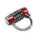 Gym Locker Lock,5 Letter Word Lock,5 Digit Combination Lock,Safety Padlock for School Gym Locker,Sports Locker,Fence,Toolbox,Case,Hasp Storage (Red)