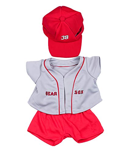 "Bear Sox" Baseball w/Cap Outfit Teddy Bear Clothes Fits Most 14" - 18" Build-A-Bear, Vermont Teddy Bears, and Make Your Own Stuffed Animals