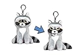 Feisty Pets Mini Rascal Rampage the Raccoon Plush Interactive Keychain